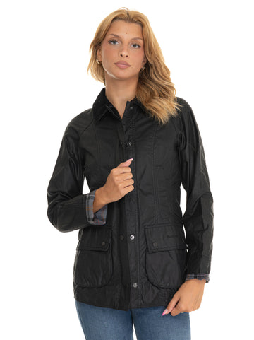 Giaccone Beadnell Nero Barbour Donna