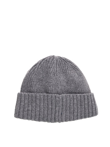 Barbour Men's Light Grey Ribbed Hat