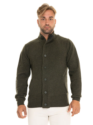 Cappotto in lana Verde Barbour Uomo