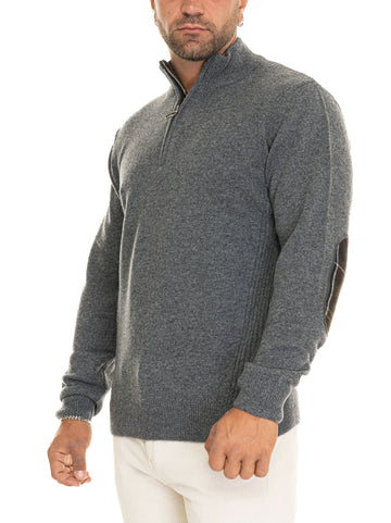 Pullover mezza zip Grigio chiaro Barbour Uomo