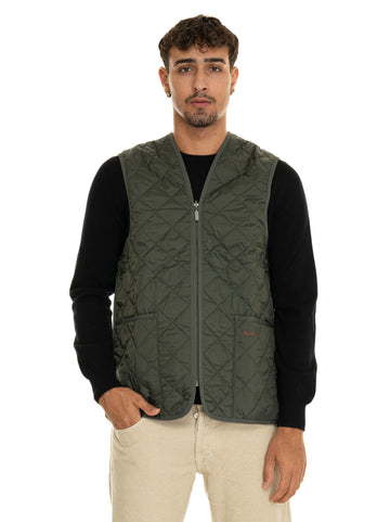 Gilet con zip MLI0001 Verde Barbour Uomo