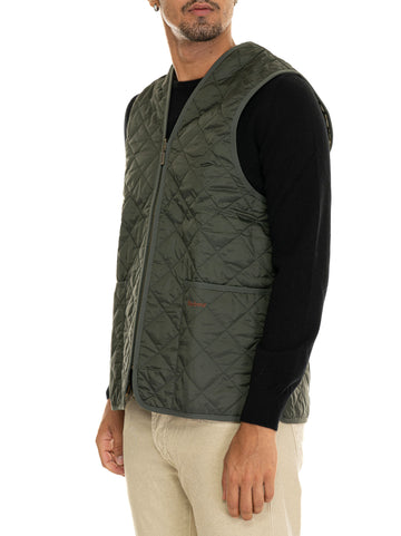 Gilet con zip MLI0001 Verde Barbour Uomo