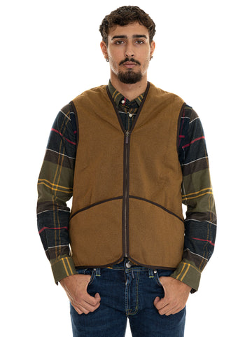 Barbour Men's Brown Zip Up Vest