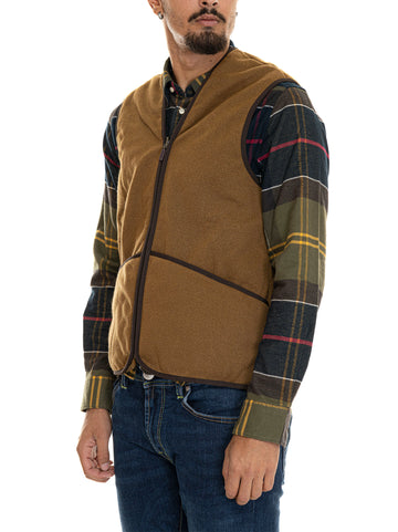 Barbour Men's Brown Zip Up Vest