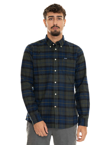 Camicia casual Blu-verde Barbour Uomo