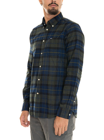 Camicia casual Blu-verde Barbour Uomo