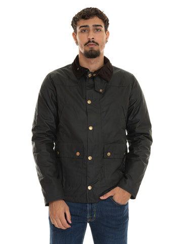 Giubbino corto Reelin jkt Verde Barbour Uomo