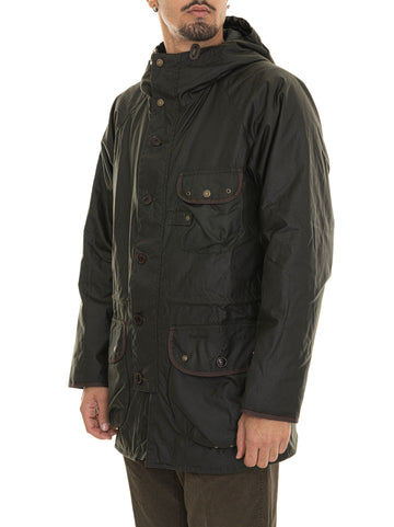 Barbour Men's Field Wax Parka Jacket Green