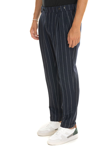 Pantalone modello chino BARBER Blu Berwich Uomo