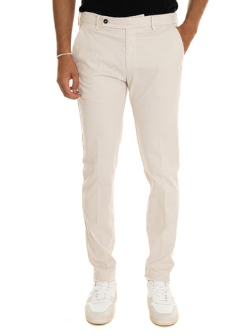 Chino model trousers MORELLO Milk Berwich Man