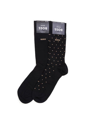 2PRSGIFT-SETMC Black BOSS Men's Short Sock