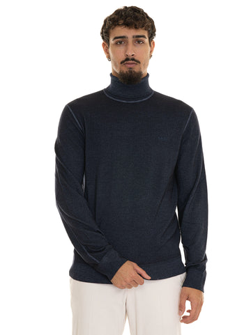 ARTULO Blue BOSS Men's Wool Sweater