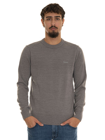 Maglia girocollo AVAC-C Grigio chiaro BOSS Uomo