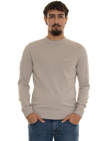 Maglia girocollo AVAC-C Beige BOSS Uomo