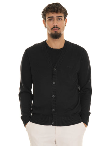 AVAC-CD Button Cardigan Black BOSS Men