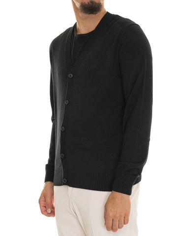 AVAC-CD Button Cardigan Black BOSS Men