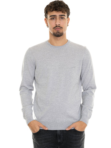 Pullover girocollo BOTTO-L Grigio chiaro BOSS Uomo