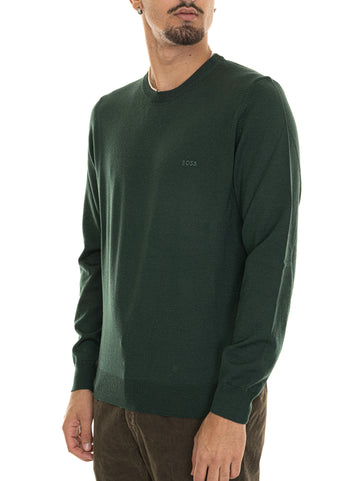 Pullover girocollo BOTTO-L Verde BOSS Uomo