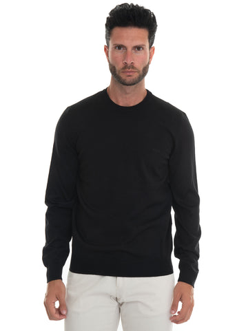 Pullover girocollo BOTTO-L Nero BOSS Uomo