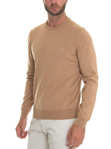 BOTTO-L Crew Neck Sweater Camel BOSS Men