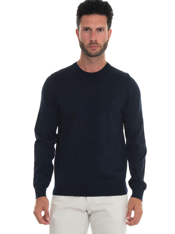 Pullover girocollo BOTTO-L Blu BOSS Uomo