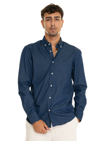 Camicia jeans Denim scuro BOSS Uomo