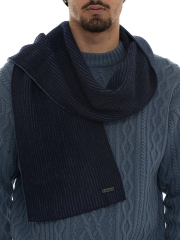 Set Sciarpa e Cappello ERCOLE-SET Blu BOSS Uomo