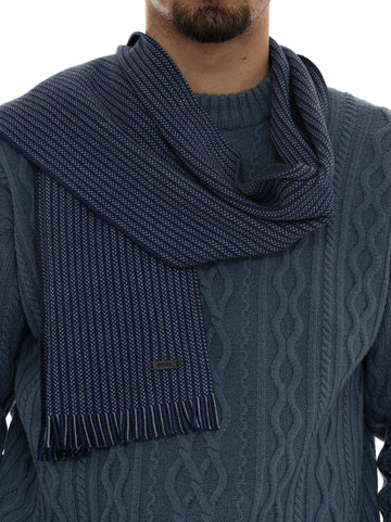 Set Sciarpa e Cappello ERNESTO-SET Blu BOSS Uomo