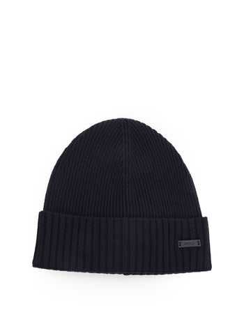 FATI ribbed hat Blue BOSS Man