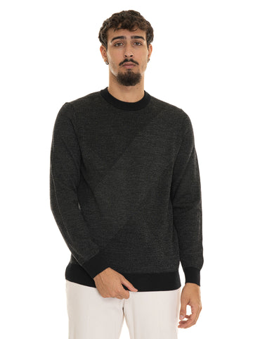 H-ECLAUS Crewneck Sweater Black BOSS Men