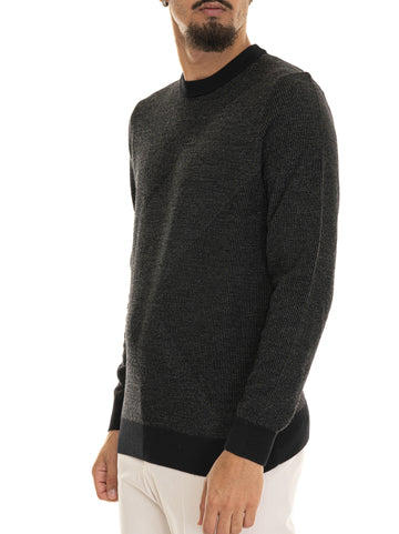 H-ECLAUS Crewneck Sweater Black BOSS Men