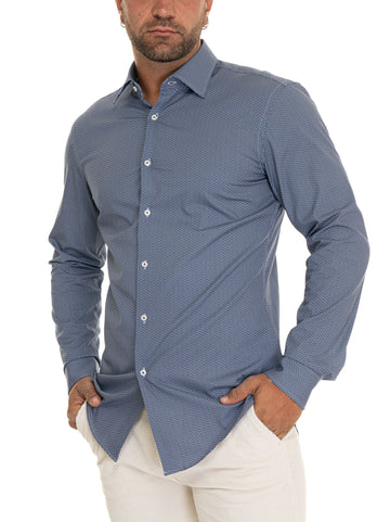 Camicia casual  H-HANK-KENT Blu BOSS Uomo