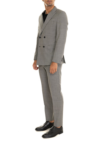 BOSS Men's Double Breasted Suit Grey