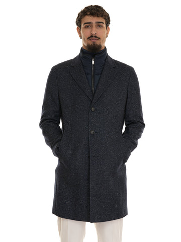 BOSS Men's H-HYDE 3-Button Coat Blue