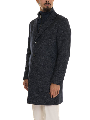 BOSS Men's H-HYDE 3-Button Coat Blue