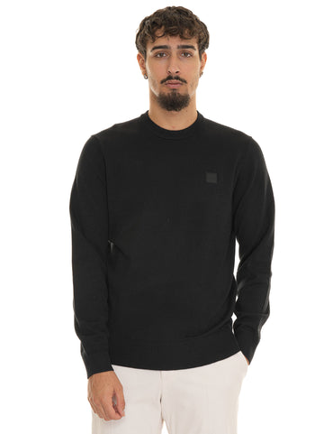 Black crew neck sweater BOSS Men