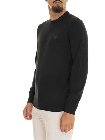 Black crew neck sweater BOSS Men