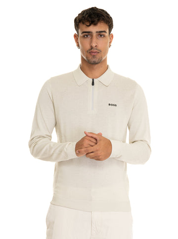 Polo mezza manica Beige BOSS Uomo