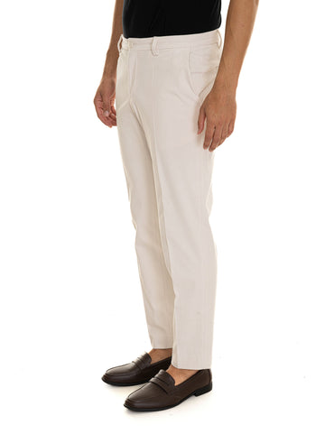 Pantalone in velluto P-GENIUS-CW Panna BOSS Uomo