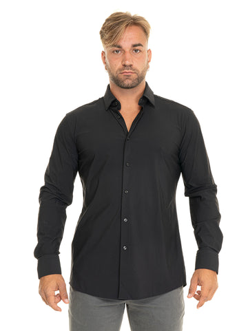 Camicia classica da uomo Nero BOSS Uomo