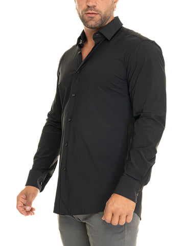 Camicia classica da uomo Nero BOSS Uomo