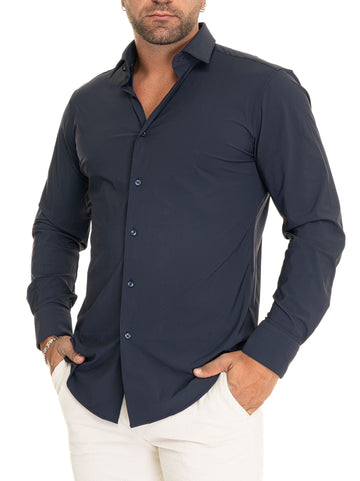 Camicia classica da uomo Blu BOSS Uomo