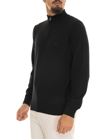 Pullover mezza zip PADRO Nero BOSS Uomo