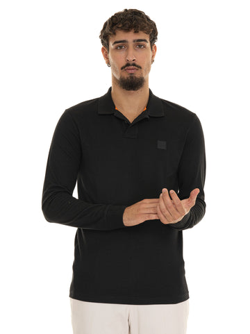 Polo in cotone piquet Nero BOSS Uomo