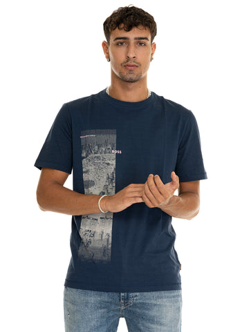 T-shirt Blu BOSS Uomo