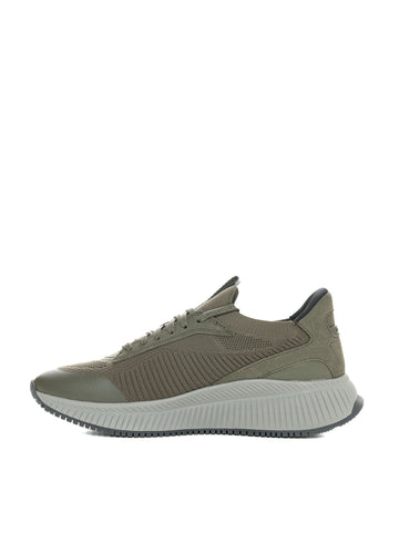 Sneakers alta TTNMEVO-SLON-KNRSD Verde BOSS Uomo