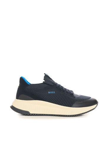 Sneakers alta TTNMEVO-SLON-KNRSD Blu BOSS Uomo