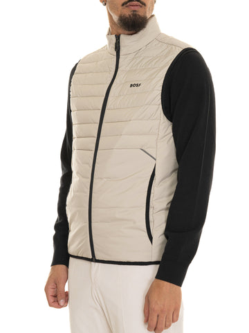 BOSS Men's V-THOR2 Beige Vest