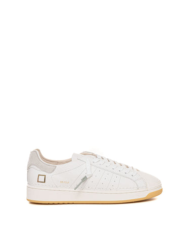 Leather Sneakers with Laces Base Calf White DATE Men