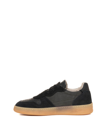 Court 2.0 Black DATE Men's Canvas and Leather Sneakers